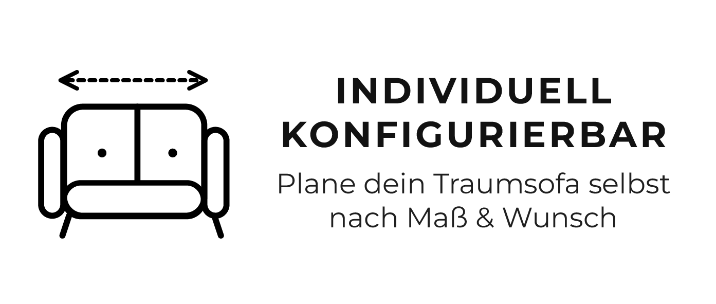 Sofa, Sitzgarnitur, 2-Sitzer, Sofasymbol, Individuell konfigurierbar, 