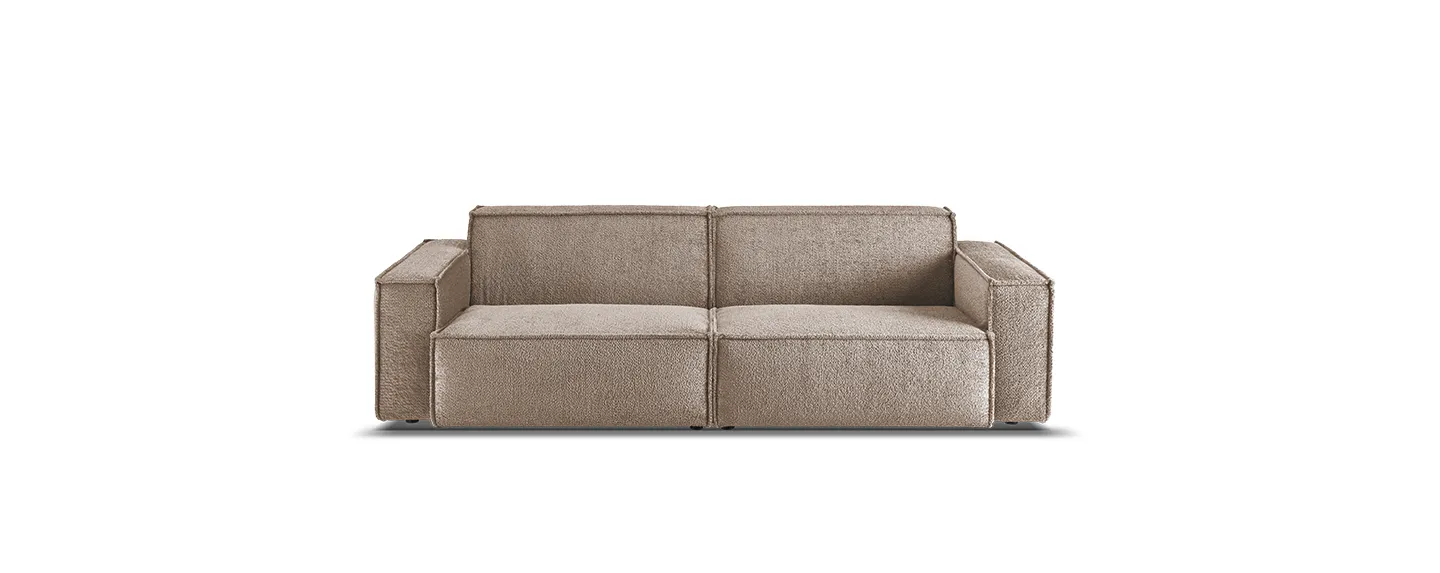 Sofa, Couch, Beige, Stoff, Sofagrän, Sofa, Sofa-Landschaft, Beige Stoff, 3-Sitzer, Gepolstert, 